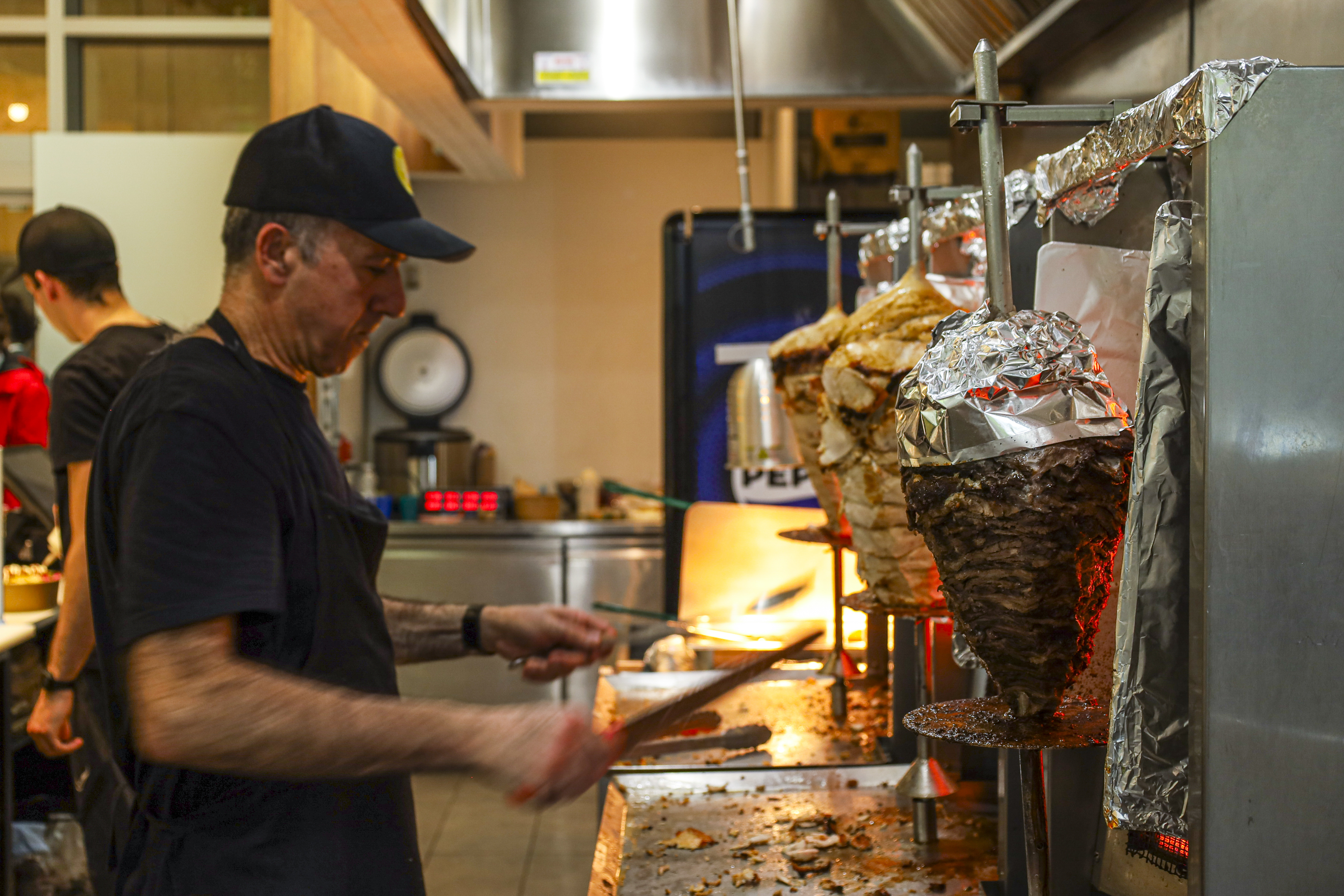 Yalla! Restaurant interior and food